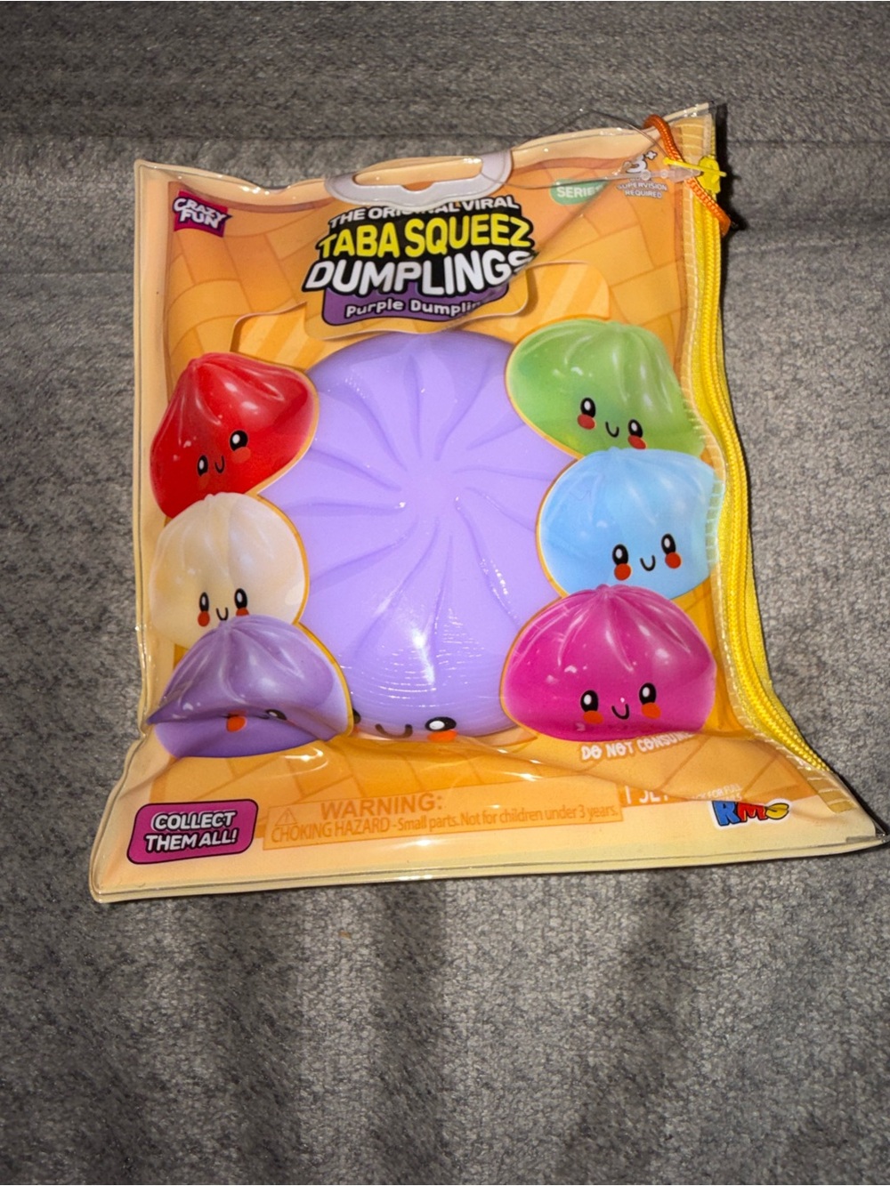 Squeeze Dumplings Purple Plush Sensory Toy